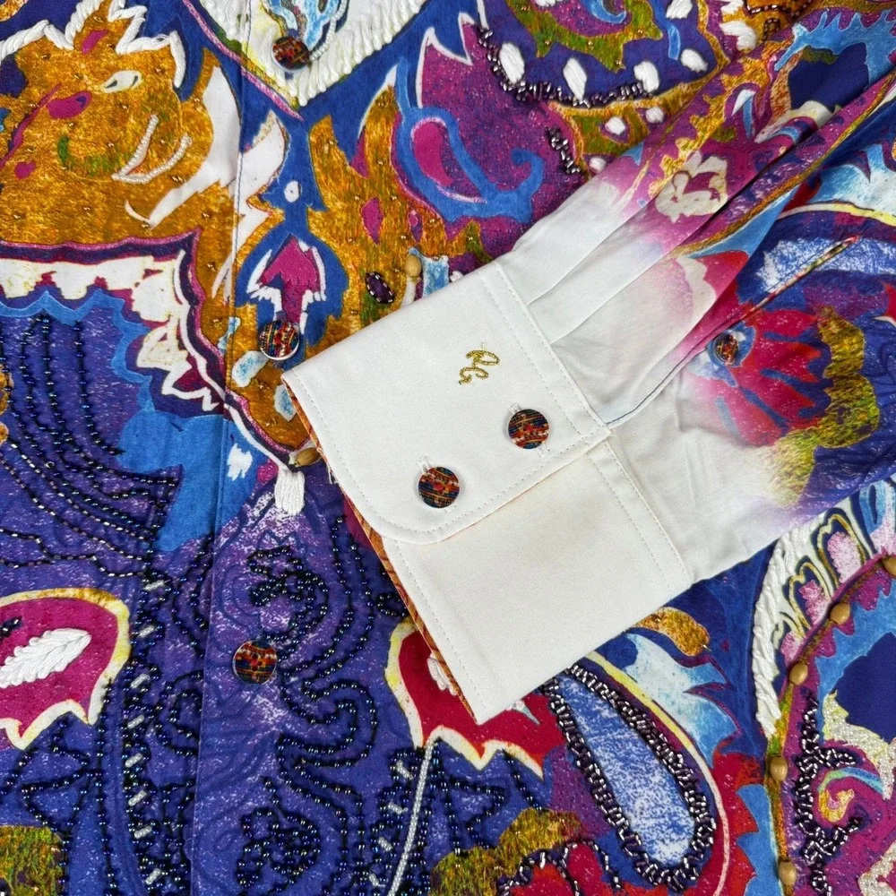 Robert Graham Bead My Guest Limited Edition Shirt Men XL Classic Fit 15/428 NWOT - Picture 6 of 11